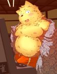  2015 anthro belly blush bulge canid canine canis clothing cum domestic_dog hi_res male mammal moobs nipples overweight overweight_male rope shimm solo underwear 