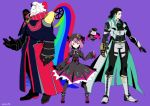  anthro clothed clothing dress fate/grand_order fate_(series) felid female fully_clothed fur helena_blavatsky_(fate) human lion looking_at_viewer louie_(pixiv) male mammal nikola_tesla_(fate) pantherine thomas_edison_(fate) white_fur 