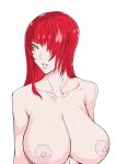  big_breasts highres long_breasts nipples red_hair yellow_eyes 