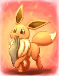  ambiguous_gender brown_fur clothing eevee feral fur hi_res legwear mammal nintendo otakuap pok&eacute;mon pok&eacute;mon_(species) proud smile socks solo video_games 