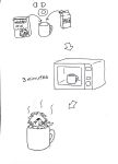  chibi comic cooking cup egg felid hi_res magan male mammal microwave milk pantherine srw225we tiger tokyo_afterschool_summoners video_games 