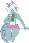  2019 android anthro big_breasts breasts clothed clothing digital_media_(artwork) dragon drake_(disambiguation) female flat_chested hair hi_res holle horn legwear machine reptile robot scalie seii3 simple_background small_breasts solo stockings thick_thighs water_bottle white_hair 