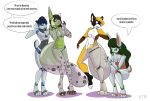  2015 android anthro assimilation breasts dialogue digital_drawing_(artwork) digital_media_(artwork) english_text group helixjack hi_res lagomorph machine mammal mind_control rabbit robot simple_background text transformation white_background 