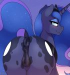  2019 absurd_res anatomically_correct anatomically_correct_pussy animal_genitalia animal_pussy anus butt cutie_mark digital_media_(artwork) dock equid equine_pussy female feral friendship_is_magic hi_res horn mammal my_little_pony princess_luna_(mlp) pussy ratofdrawn rear_view solo unicorn 