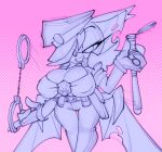  badge big_breasts bigdad breasts chiropteran cleavage clothed clothing female handcuffs huge_breasts looking_at_viewer mammal monochrome nightstick police_uniform rouge_the_bat shackles solo sonic_(series) uniform wings 