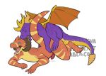  anal dragon drooling from_behind_position horn kobold licking magpiehyena male male/male saliva sex spyro spyro_the_dragon tongue tongue_out video_games wings 