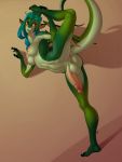  2019 absurd_res anthro areola balls breasts digital_media_(artwork) dragon hair herm hi_res humanoid_penis intersex ldr long_hair nipples penis pussy solo stretching wings 