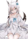  animal_ears dress hololive qigas shirakami_fubuki tagme tail 