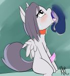  &lt;3 &lt;3_eyes arkiiwarki balls choker cub cum cum_in_mouth cum_inside deep_throat erection feral friendship_is_magic girly hi_res male male/male my_little_pony neck_bulge oral penis rumble_(mlp) tears young 