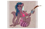  absurd_res anthro beverage bikini breasts can clothing felid feline female hair hi_res kriticalerror mammal navel one_eye_closed open_mouth solo swimsuit underwear 