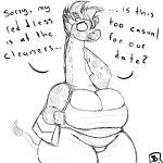  big_breasts breasts cleavage clothed clothing female giraffe giraffe_mom giraffid hi_res huge_breasts mammal savagelyrandom solo 