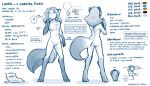  2019 anthro breasts butt canid canine casual_nudity chest_tuft english_text featureless_breasts featureless_crotch female fox ghost gloves_(marking) hi_res keidran laura_(twokinds) locket mammal markings model_sheet monochrome nude sack simple_background sketch small_breasts socks_(marking) solo spirit text tom_fischbach tuft twokinds urn webcomic white_background 