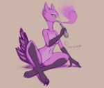 anthro avian breasts female hi_res nude pussy sabrotiger smoking solo 