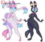  absurd_res anthro breasts costume eeveelution female half-closed_eyes hi_res nintendo norithecat pok&eacute;mon pok&eacute;mon_(species) ribbons solo standing sylveon video_games 