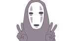  daitirumoesu kaonashi mask monster no_humans sen_to_chihiro_no_kamikakushi simple_background solo studio_ghibli white_background 
