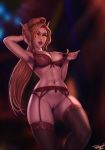  abs blizzard_entertainment blood_elf bra breasts clothing elf exposed_breasts female garter_belt garter_straps hi_res humanoid legwear looking_at_viewer mammal nipples not_furry personalami pointy_ears pussy solo thigh_highs underwear video_games warcraft 