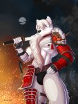  anthro armor canid canine canis hi_res katana male mammal melee_weapon racoe sword warrior weapon wolf 