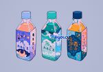  artist_name bottle calpis cloud constellation crescent_moon drink full_moon gibbous_moon grey_background half_moon label meyoco moon moon_phases new_moon no_humans original simple_background sparkle star_(sky) waves 