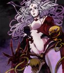 bad_id bad_pixiv_id breasts cloud_of_darkness covered_nipples dissidia_final_fantasy final_fantasy final_fantasy_iii large_breasts long_hair navel pale_skin red_eyes revealing_clothes senbe_(motimotio) silver_hair solo 