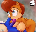  archie_comics big_breasts blue_eyes breasts duo fbz fellatio female hedgehog male mammal nipples oral oral_sex penis sally_acorn sega sex sonic_(series) sonic_team sonic_the_hedgehog straight 