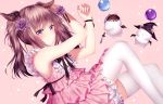  animal_ears dress final_fantasy final_fantasy_xiv horns junpaku_karen miqo&#039;te thighhighs 