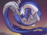  autofellatio dragon eastern_dragon erection feral fur hair hi_res horn male masturbation multi_penis open_mouth oral oral_masturbation penile_masturbation penis solo sonsasu tongue tongue_out 