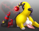  ampharos anus balls butt camychan corruption feral glowing glowing_eyes goo_(disambiguation) heartless hi_res male nintendo penis penis_backwards perineum pok&eacute;mon pok&eacute;mon_(species) raised_tail smaller_version_at_source solo stripes tapering_penis video_games white_belly yellow_eyes 