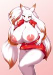  2019 absurd_res anthro areola big_areola big_breasts breasts clothed clothing female fluffy hi_res huge_breasts looking_at_viewer nipples solo tailzkim 