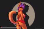  anthro bottomless breasts butt canid canine canis clothed clothing cookiedraggy digital_media_(artwork) female fur hair kincaid lingerie looking_at_viewer looking_back mammal pullover side_boob simple_background smile solo standing sweater wolf 