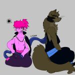  2019 animal_humanoid anthro blush breasts canid canine canis clothed clothing digital_media_(artwork) doggo:3 domestic_dog elf female fur hi_res humanoid male mammal meghan_brown_(furry!meghan) pointy_ears tentacles 