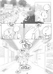  anon anthro beverage building comic door female hi_res male nidoqueen nintendo plant pok&eacute;mon pok&eacute;mon_(species) queenie_(shoutingisfun) shoutingisfun speech_bubble text torracat translation_request tree vending_machine video_games walking 