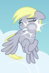  badumsquish blonde_hair breaking_the_fourth_wall derpy_hooves_(mlp) equid equine eyes_closed female flying friendship_is_magic hair mammal my_little_pony phone_wallpaper pterippus wallpaper 