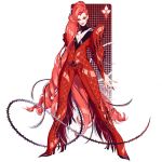  1girl adapted_costume batman_(series) bayonetta bodysuit chostoper_hill dc_comics detached_collar eyeshadow high_heels long_hair makeup poison_ivy ringlets solo very_long_hair whip 