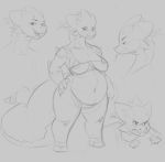  angry anthro areola belly bottomless bra breasts bust_portrait clothed clothing dragon female full-body_portrait grey_background hand_on_hip lady_nidhogg monochrome overweight portrait royalty scalie simple_background sketch smile snort solo thick_tail tongue tongue_out towergirls underwear unknown_artist 
