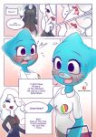  2019 absurd_res anthro blush cartoon_network colored comic domestic_cat english_text felid feline felis hark hi_res mammal nicole_watterson shopping_basket store text the_amazing_world_of_gumball yuki_yoshida 