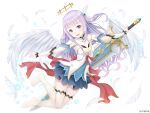  monmusu_harem namaru_(summer_dandy) purple_eyes purple_hair sword weapon wings 