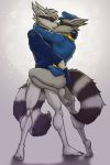  5_toes anthro bottomless butt clothed clothing connor_cooper father incest kissing male male/male mammal parent procyonid raccoon sly_cooper sly_cooper_(series) son toes video_games wardraws 