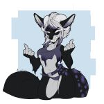  2019 anthro breasts canid canine clothed clothing female furkinghell glowing glowing_eyes looking_at_viewer mammal solo standing thick_thighs underwear 