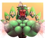  &lt;3 2019 big_breasts blaster_master blaster_master_zero_2 blush bound breast_bondage breast_expansion breasts cleavage clothed clothing elfdrago exposed_breasts eyewear female flora_fauna flower food fruit goggles green_nipples green_skin hi_res huge_breasts humanoid hyper hyper_breasts kanna_(blaster_master) lactating melon nipples not_furry plant simple_background solo video_games watermelon 