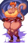  2018 anthro big_breasts breasts claws cleavage clothed clothing eyewear felid feline female glasses hair hi_res huge_breasts hyper hyper_breasts jaeh mammal nipple_outline open_mouth orange_hair scooby-doo_(series) short_hair small_head solo thick_thighs torn_clothing transformation velma_(scooby-doo) were werecat werefelid werefeline wide_hips 