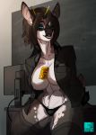  absurd_res anthro breasts cervid clothing colored_sketch djpuppeh female hi_res legwear looking_at_viewer mammal pencil_(disambiguation) smile solo teacher thigh_highs underwear wrapped_condom 