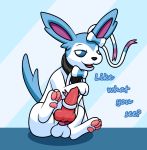  animal_genitalia animal_penis balls canid canine canine_penis eeveelution feral gau_(artist) hi_res knot looking_at_viewer male mammal masturbation nintendo pawpads penile_masturbation penis pok&eacute;mon pok&eacute;mon_(species) presenting shiny_pok&eacute;mon solo sylveon video_games 