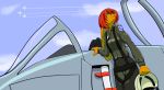  ace_combat aircraft airplane armor fur hair helmet hi_res jet orange_fur pilot red_hair remwithpen ysa 