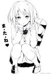  bag highres koiito_kinenbi monochrome okunaga_anna panties pantyshot school_bag school_uniform sweater takayaki underwear 