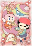  :d adeleine bound closed covering_ears eyes instrument king_dedede kirby kirby_(series) kirby_64 nintendo note oda_takashi open_mouth ribbon_(kirby) smile tied_up traditional_media violin waddle_dee watercolor_(medium) xp-tan 