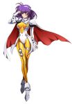  1girl bodysuit hairband lambda_(langrisser) langrisser langrisser_v purple_hair short_hair solo 