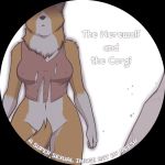  album_cover bottomless canid canine canis clothed clothing convenient_censorship corgi cover domestic_dog english_text female hi_res mammal marker_(artwork) meesh tail_censorship text torn_clothing torn_topwear traditional_media_(artwork) 