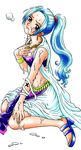  arabian_clothes blue_hair cum cum_on_body nefertari_vivi one_piece ponytail vivi 