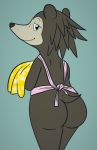  animal_crossing anthro apron butt clothed clothing eulipotyphlan female hedgehog looking_at_viewer looking_back mammal nintendo pacapoko_(artist) partially_clothed presenting presenting_hindquarters rear_view sable_able solo video_games 