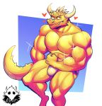  &lt;3 anthro bulge clothing dragon elfein flexing hi_res horn looking_at_viewer male muscular muscular_male solo underwear veiny_muscles 